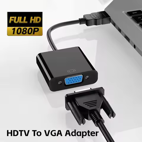 1080P HDTV Compatible to VGA Adapter Digital Analog HDTV Male To Female VGA Cable Converter For Lapt