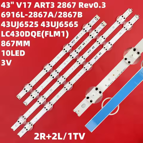 LED backlight strip for 43LJ614V 43LJ622V 43UJ675V 43UJ655V 43UJ670V 43UJ651V 43LV340C 43LJ610V 43UV