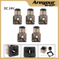 5Pcs Solenoid Valve Coil Plugtransparent Voltage Universal Accessories Dc 24V