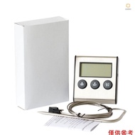 (andoer)Digital Cooking Thermometer with Probe Timer Timing and Alarm Function 0-250 C/32-482 F