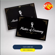 Artkrilik - Acrylic Cue Card A5 MC | Master Of Ceremony Cue Card Premium - Cue Card A5 - Modern