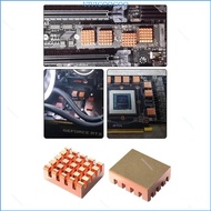 VIVI Pure Copper Heatsink Kit 12x13x5mm Heat Sink Cooler Radiator for Raspberry Pi 4 GPU IC Chips LED Cooling