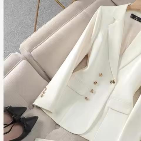 Women's Suit Two-piece Suit Jacket Trousers 2026 Women's Temperament Fashion Slim Suit Business Comm