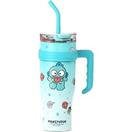 Tumbler Bertebat Keluli Tahan Karat Hangyodon dengan Penutup, Jerami & 1200ml - Saiz XL