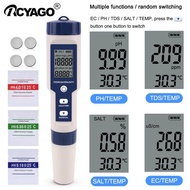 Presales 5 IN1 เครื่องวัดค่า pH & salinity Meter PH/TDS/EC/salinity/Temperature