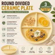 Breakfast Compartment Plate High-value 211 Compartment Plate Ceramic Three Compartment Plate Quantit