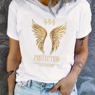 444 Casual Number Symbol with Angel Wings new Pattern, Sports Shirt Protection Printing 2025 Days T 