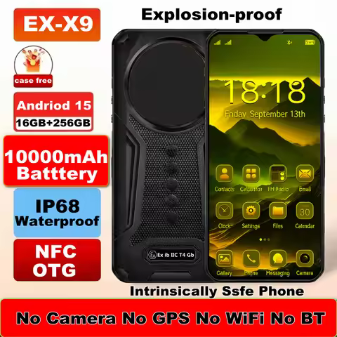 Without GPS /No WiFi /No Bluetooth /Without Camera Phone, 10000mAh Android14, 16GB+256GB, IP68 Water