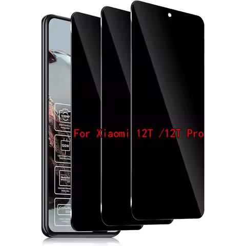 For Xiaomi 12T /12T Pro 5G Privacy Tempered Glass 2Pcs Screen Protector 9H