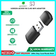 UGREEN AC650 USB WiFi Adapter PC 5G 2.4G Receiver Dongle Mini Wireless USB Computer Network Adapter 