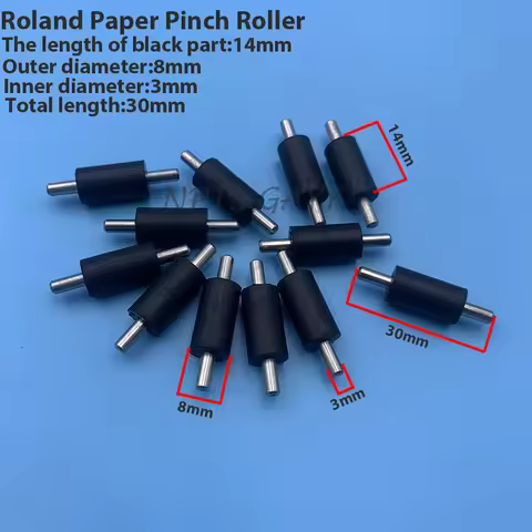 10PC Paper Pressure Pinch Roller Solvent For Roland FJ-740 SC-545 SJ-745 FP-740 SJ-1000 AJ-1000 RA-6