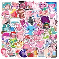 10/50Pcs Mixed Cartoon Pet Salamander Axolotl Stickers Animals DIY Toys Bicycle Helmet Motorcycle De