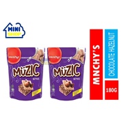 MUNCHYS MUZIC BITES CHOCOLATE HAZELNUT WAFER 180G X 2PACKS