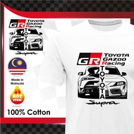 2025 Mp X Gr Toyota Gr Supra J29/db A90 Gazoo Racing T-shirt Round Neck 100%  Baju Lelaki D-4
