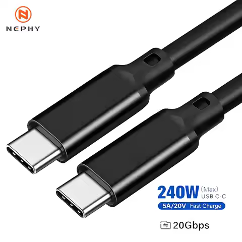 Ultra-high speed USB3.2 Gen2 Usb3 2 Gen2x2 Cable PD 240W Type USB C To USB C Cable 5m 5Gbps Data Cab
