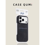 iphone 17 case iphone 17 Kad kulit lubang besar hitam untuk Apple 17 sarung telefon bimbit baru ipho