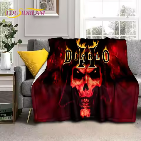 Diablo 3D Retro Game Gamer Soft Blankets,Keep Warm Throw Blanket Comfortable Blanket for Picnic Beds