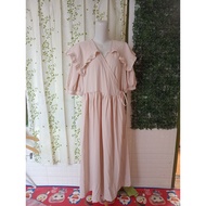 Sailor kimono dress, thick pink soft chiffon material, short sleeves
