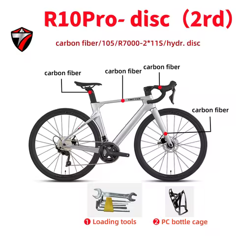 TWITTER R10pro Hydraulic Disc Brakes Road Bike 2026 NEW 105 Kit R7000-22S 3K Carbon Bar Bicycle for 
