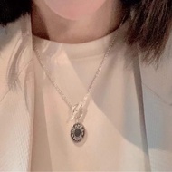 💖Hermes 銀飾 圓牌 項鍊💖 925純銀 全新 但有髮絲紋✨