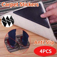 4Pcs Anti Skid Carpet Sticker Rug Gripper Carpet Anti-slip Sticker Rubber Corner Pad Clip Pad Fixtur
