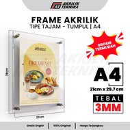 A4 3mm Acrylic Frame Wall Poster Frame/ Acrylic Menu Display/