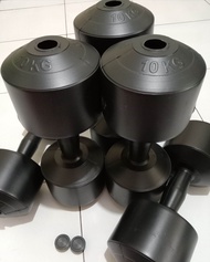 barbel 10kg kosongan tanpa isi warna hitam