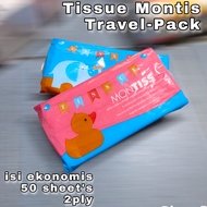 tissue travel pack isi 50 sheet (PAKET 6 PACK)/ tissue kecil / tisu wajah / tisu muka kecil