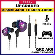 QKZ AK6 In Ear Earphone Gaming Earphone Portable In-Ear Stereo Bass  with Microphone Feiy