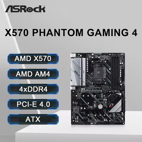 ASRock X570 PHANTOM GAMING 4 Motherboard Support Ryzen 5 5600 5600X Ryzen 7 5700X 5700x3D 5800x3D CP