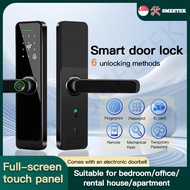 Intelligent Space WIFI Remote Digital Smart Door Lock Digital Lock Fingerprint with Doorbell Door Wood Lock for Bedroom