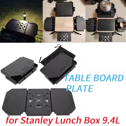 Outdoors Folding Table Top Metal Plate Aluminum Alloy Mini Shelf for Stanley Lunch Box 9.4L Camping 
