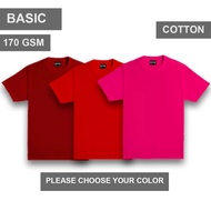 RIANS - Basic Cotton Plain T-Shirt RED (Unisex)