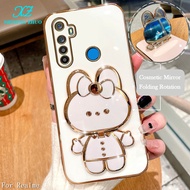 เหมาะสำหรับเคสโทรศัพท์มือถือ Realme 5 5i 5S 6i C3 C2 6 6 Pro 5 Pro 7 Pro 8 Pro 9 Pro 7i 8i 9i 7 8 8 5G 9 4G Narzo 50A Narzo 50i แฟชั่นผีเสื้อกระต่ายกระจกเครื่องสำอางหรูหราเคสโทรศัพท์มือถือซิลิโคนอ่อนนุ่มไฟฟ้า