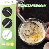 304 stainless steel dough mixer manual dough mixer dough powder beater non-stick powder mixer stick 