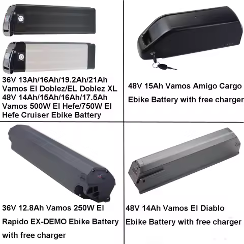 E-Bike 36V 48V 13Ah 14Ah 15Ah 16Ah 17.5Ah 21Ah Lithium ion Battery for Vamos El Doblez Hefe XL Diabl