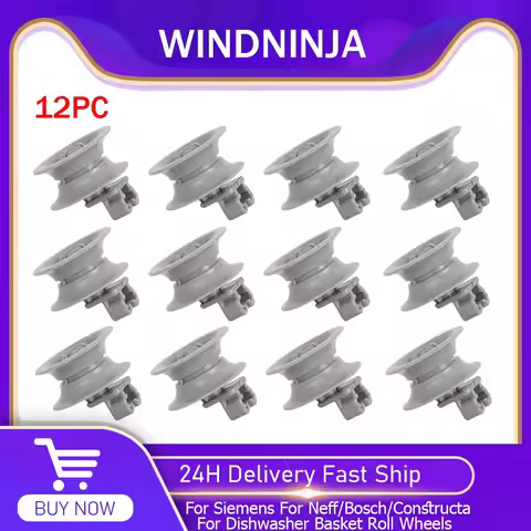 Universal Dishwasher Basket Wheels 12PCS Kit Dishwasher Top Basket Wheels For Siemens/Neff/Bosch/Ind