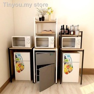 Small refrigerator storage rack microwave oven floor-standing increased mini freezer above
