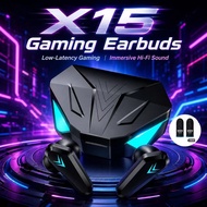 【New Store 30 Days Flash Sale】X15 Gaming Earphones | Bluetooth 5.3 | Cool Breathing Light | HiFi Ste