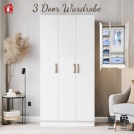 3 Door Wardrobe Almari Baju 3 Pintu Almari Pakaian / Storage Cabinet Almari Baju/ Warna (Tinggi 170C