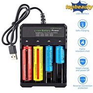 TOPBEAUTY 18650 Battery Charger 16340 10440 USB Universal For Rechargeable Lithium Batteries
