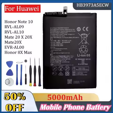 HB4073A5ECW HB3973A5ECW 5000mAh Battery For Huawei Honor Note 10 RVL-AL09 RVL-AL10 Mate 20 X Mate20X