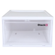 SHOE BOX STACKO 28X35X17CM WHITE