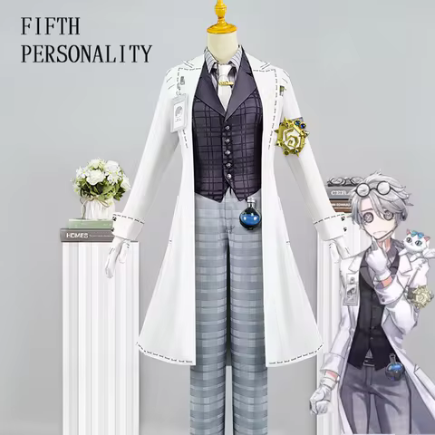Identity V Gatto Cosplay Aesop Carl Embalmer Men's Costume Beautiful Suit Uniform Role Play Outfit f