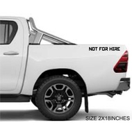 NOT FOR HIRE STICKER Design for Cars Universal sets 2pcs