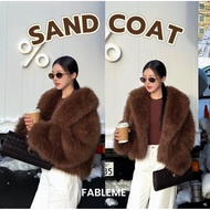 FABLEME-SAND FUR COAT Model Faux For Winter Fur Coat Winter Jacket Woman Winter Coat Woman