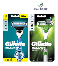 Gillette Mach 3 Sensitive / Aqua Grip Disposable Razor / Pisau Cukur 1pcs