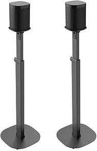 ULTi Premium Height Adjustable Speaker Floor Stands for Sonos One, One SL, or Play:1, Built-in Cable Management - Set of 2