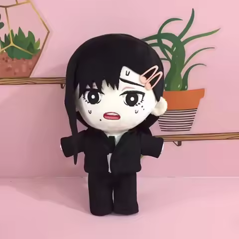 Stuffed 20cm Anime Chainsaw Higashiyama Kobeni Plush Toys for Kids Fans Cosplay Birthday Holiday Gif