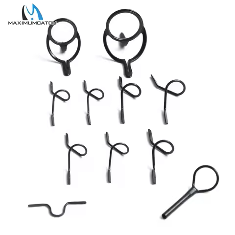 Maximumcatch Hard Chrome/Gunmental Fly Rod Guides Set for 9ft 4wt to 10wt 11Pcs Tip Hook Fly Fishing